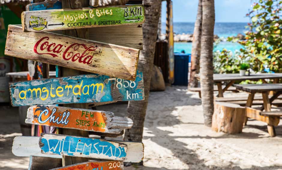 Beach signs